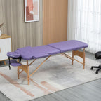 Purple Folding Massage Bed - Portable Spa Table for Beauty Treatments - Sturdy & Adjustable - Carry Bag Included