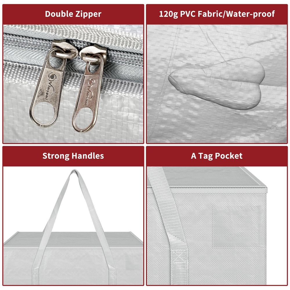 6PK Moving Bags - Large, Strong, and Convenient Storage Solution