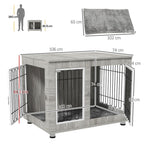 Dog Crate Furniture, Double Door, Soft Cushion - Perfect for All Pets