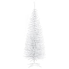5FT Pencil Slim Artificial Christmas Tree with Study Stand Tips White