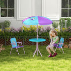 Kids Fairy Bistro Set - Adjustable Parasol & Portable Table/Chairs, for Playtime & Outdoor Adventures!