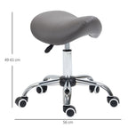 PU Leather Saddle Stool: Adjustable Height, Molded Padded Seat, Professional Salon Quality