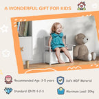 2 in 1 Toy Box for Kids with Safety Lid for Bedroom, Nursery