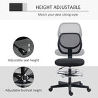 Adjustable Draughtsman Chair with Footrest - Black