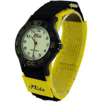 Relda Children's Nite-Glo Luminous Dial Watch - Yellow & Black Velcro Strap - REL59