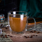 VITRUM Double Wall Glasses - Ideal for Coffee, Tea & More - Set of 2 - Durable & Elegant Design