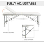 Foldable Massage Table Professional Salon SPA Facial Couch Bed Black and Orange