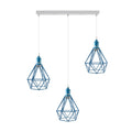 Pendant Industrial Ceiling Light Fitting, Metal Open Style Vintage Lamp Shade Blue
