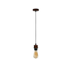 Industrial Rustic Red Pendant Light Fitting - Addable Lampshade - E27 Holder - UK Compatible - PVC Cable