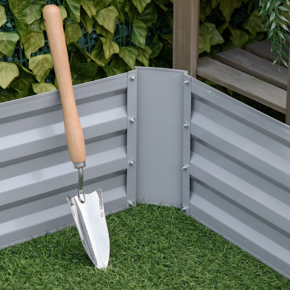 Raised Garden Bed: Durable Steel Frame, 1m x 1m - for Organizing Plants & Vegetables
