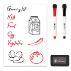 A4 Whiteboard Bundle: 2 Markers, Eraser