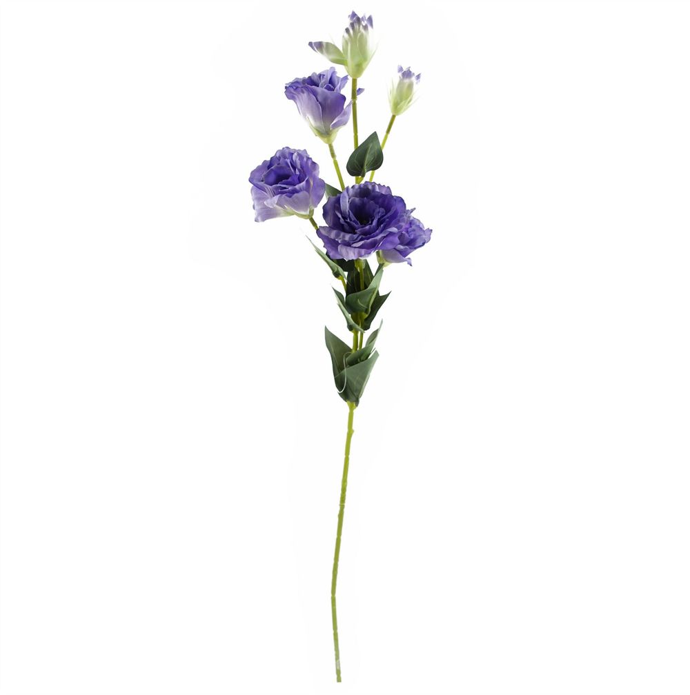 Pack of 6 x 80cm Artificial Purple Wild Rose Stem - 36 Flowers with Each Detail