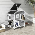 Cat House - Grey and White Material