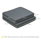 Dark Grey Outdoor Seat & Back Cushion Set for Comfort