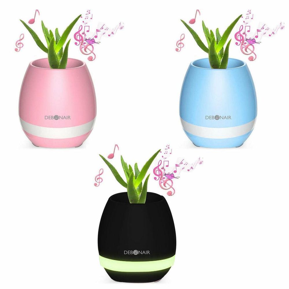 Debonair Music Flower Pot Bluetooth Speaker - for Bedroom, Office & Living Room - [Pink]