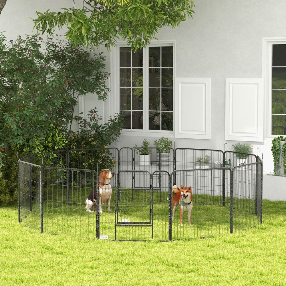 Heavy Duty Puppy Play Pen - 12 Panels, Indoor & Outdoor Use