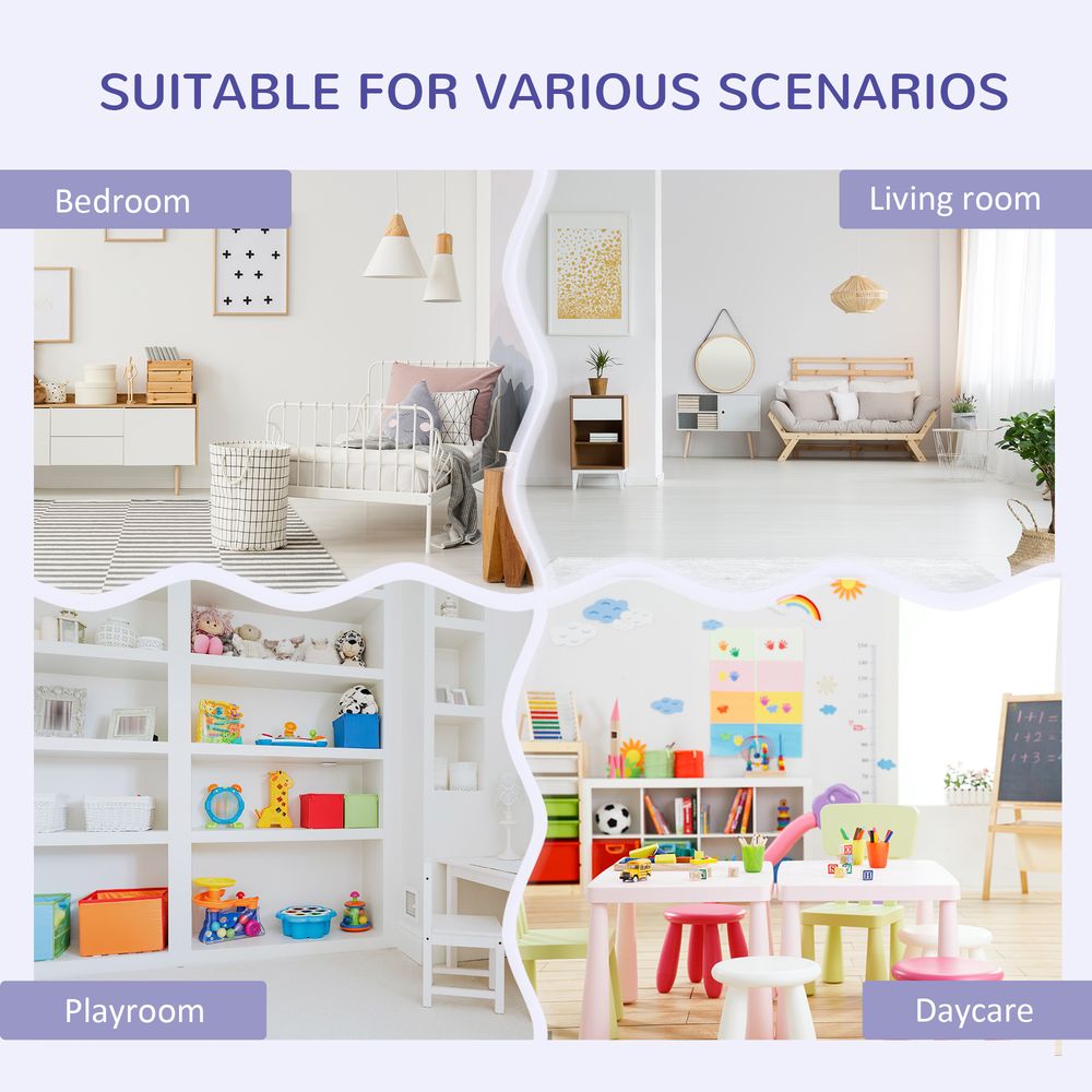 Kids Bookcase Shelf Storage Cabinet Unit, Living Room Sideboard w/Six Compartments for Toys, Books - Grey