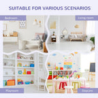 Kids Bookcase Shelf Storage Cabinet Unit, Living Room Sideboard w/Six Compartments for Toys, Books - Grey