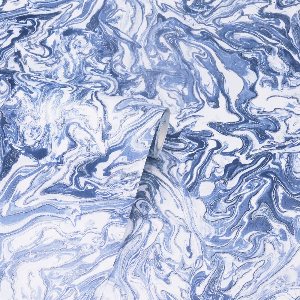 Liquid Marble Navy