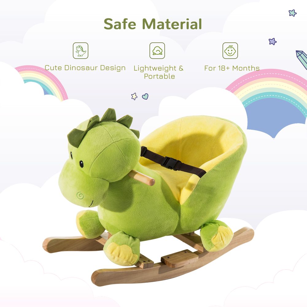 Ride-On Rocking Horse - Fun & Interactive Toy for Kids - Green