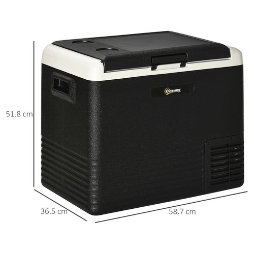 50L Car, Portable Compressor Car Fridge Freezer, Electric Cooler Box with 12/24V DC and 110-240V AC for Camping, Driving, Picnic, Down to -20℃