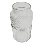 Stunning 29cm Clear Glass Diamond Vase - Perfect for All Flowers - Hand Finished