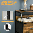 Stylish Industrial 3 Drawer Cabinet - Functional Storage & Display Shelves