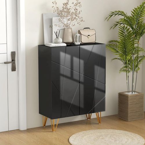 Shoe Storage Cabinet with Soft-Close Hinges and Adjust Shelves