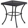 Metal Patio Bistro Table - Square 45cm, Black