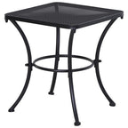 Metal Patio Bistro Table - Square 45cm, Black