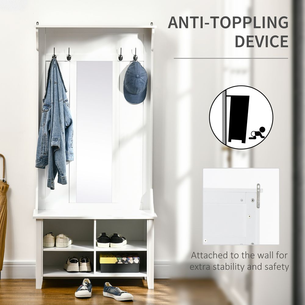 Mirror Cabinet, 80x40x170cm - White