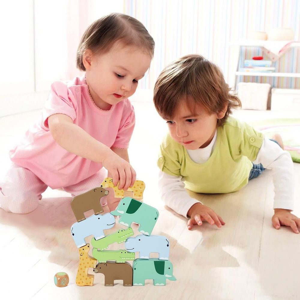 Wild Animal Stacking - Montessori Toy for Imaginative Learning - Safe
