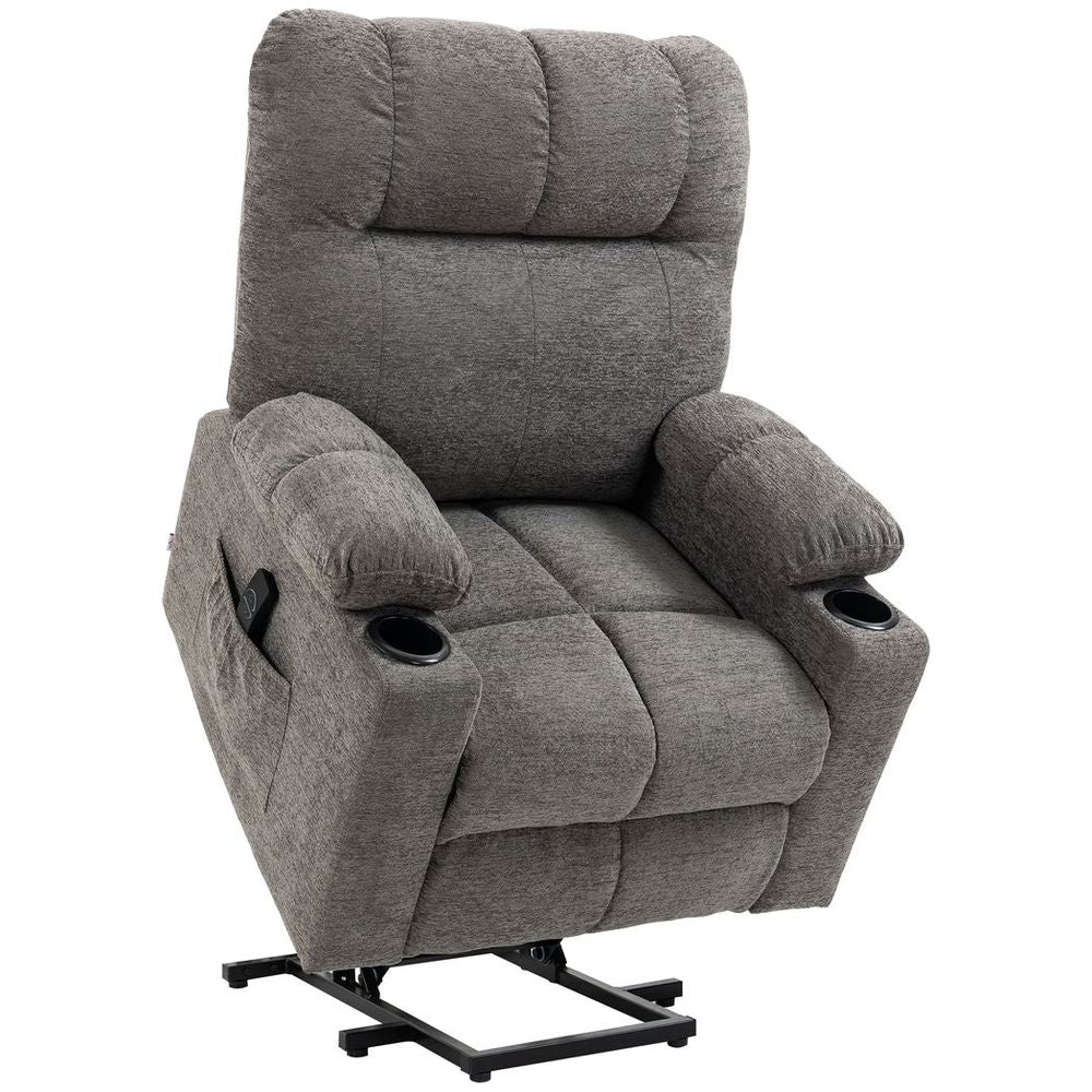 Heavy Duty Riser and Recliner Chair Lift Chair for the Elderly, Grey
