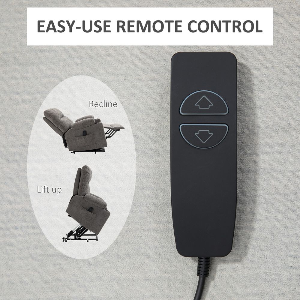 Heavy Duty Riser and Recliner Chair Lift Chair for the Elderly, Grey