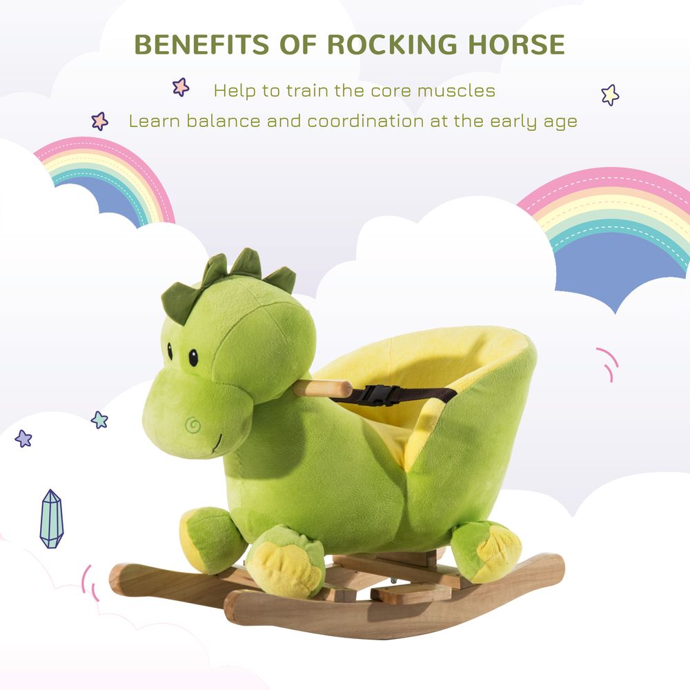 Ride-On Rocking Horse - Fun & Interactive Toy for Kids - Green