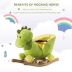 Ride-On Rocking Horse - Fun & Interactive Toy for Kids - Green
