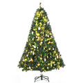 1.8m 6ft Pre-Lit Artificial Christmas Tree 200 LED Tree Decorative Balls Stand