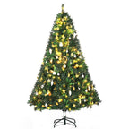 1.8m 6ft Pre-Lit Artificial Christmas Tree 200 LED Tree Decorative Balls Stand