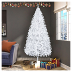 7FT Iron Leg White Christmas Tree with 950 Branches