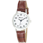 Ladies Classic Strap Watch - Brown/Silver.2A