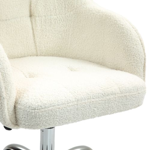 Fluffy Vanity Chair for Desk, with Height Adjustable, Wheels