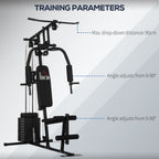 Multi Gym with Weights, Multifunction Home Gym Machine with 45kg Weight Stack for Full Body Workout and Strength Training