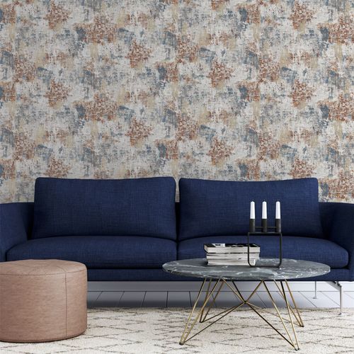 Abstract Texture Copper Navy wallpaper