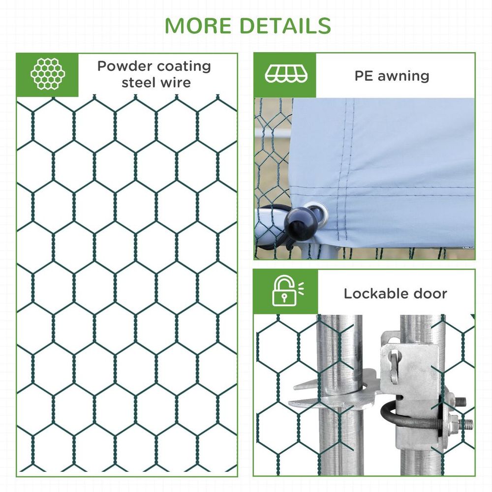 Galvanized Chicken Run with Cover - Keep Your Chickens Safe and Happy Outdoors