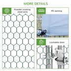 Galvanized Chicken Run with Cover - Keep Your Chickens Safe and Happy Outdoors