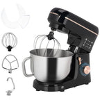 Electric Stand Mixer, 5L Food Mixer with Dough Hook, Whisk, Black