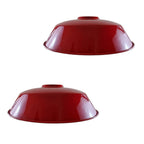2 Pack Burgundy Retro Vintage Lampshade Easy Fit E27/B22 Base Industrial Pendant