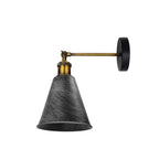 Vintage Industrial Brushed Silver Wall Sconce - Metal Wall Light - Long Arm Neck Mount - Easy Fit