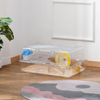2 Storey Hamster Cage Small Pet Animal Cage Double Layers Running Wheel Drinker Feeding Bowl