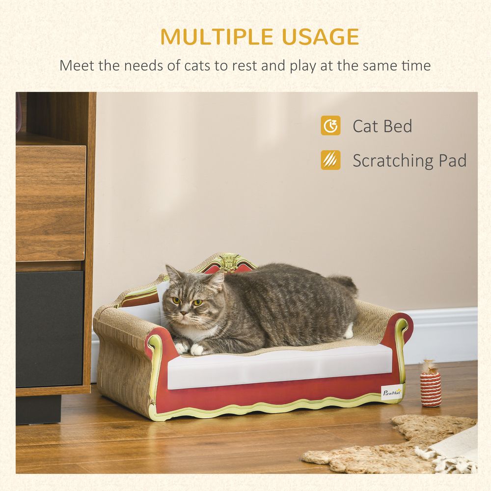 Cat Scratching Board - Cardboard Lounge Sofa with Catnip